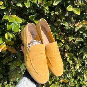 Marc Fisher Yellow Suede Loafers